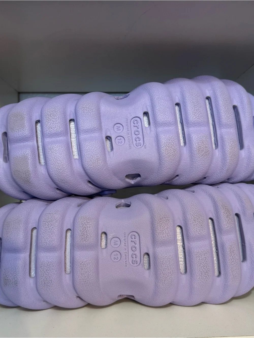 Crocs Echo Clog Lavender Purple Mens Size 12 Chunky Comfort Streetwear Shoes